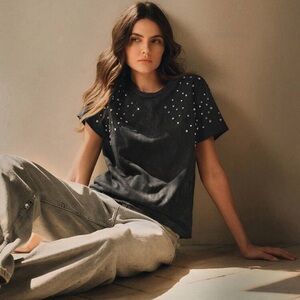 Black Studded Women's Top